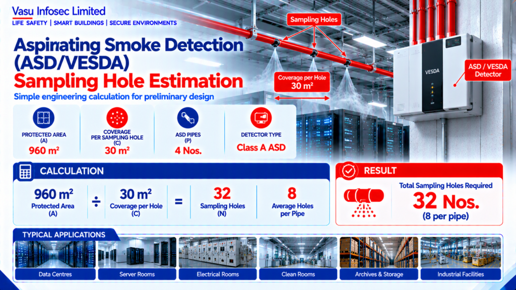 Aspirating Smoke Detection (ASD/VESDA) Sampling Hole Estimation