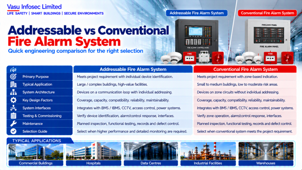 Addressable Fire Alarm System vs Conventional Fire Alarm System