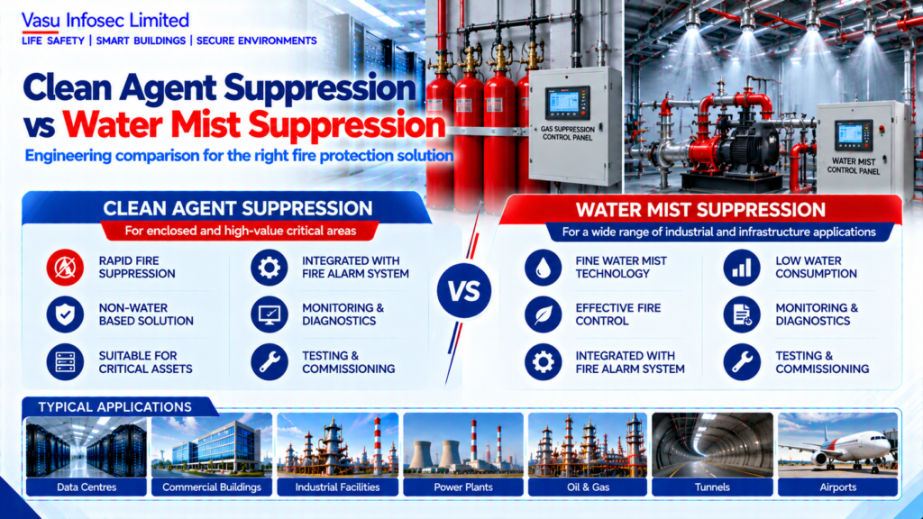 Clean Agent Suppression vs Water Mist Suppression