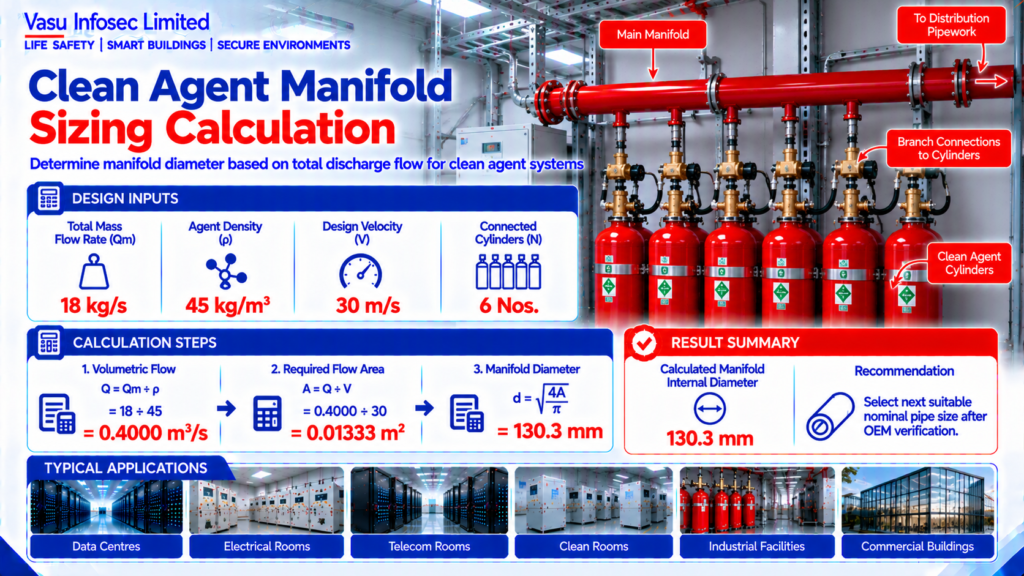 Clean Agent Manifold Sizing Calculation