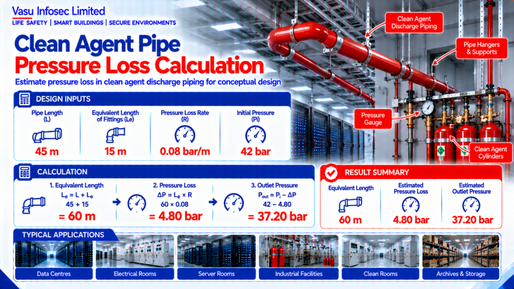 Clean Agent Pipe Pressure Loss Calculation