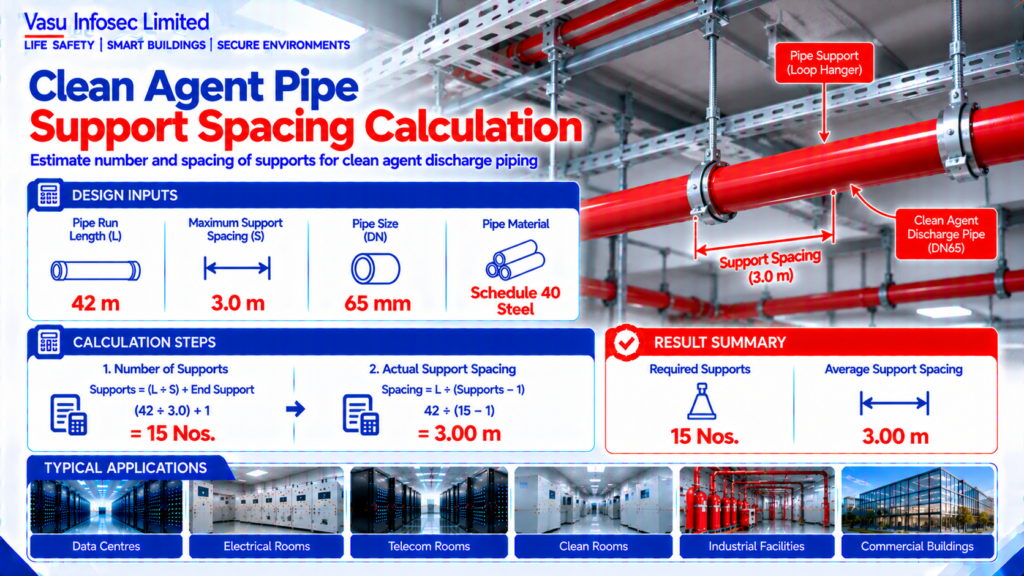 Clean Agent Pipe Support Spacing Calculation