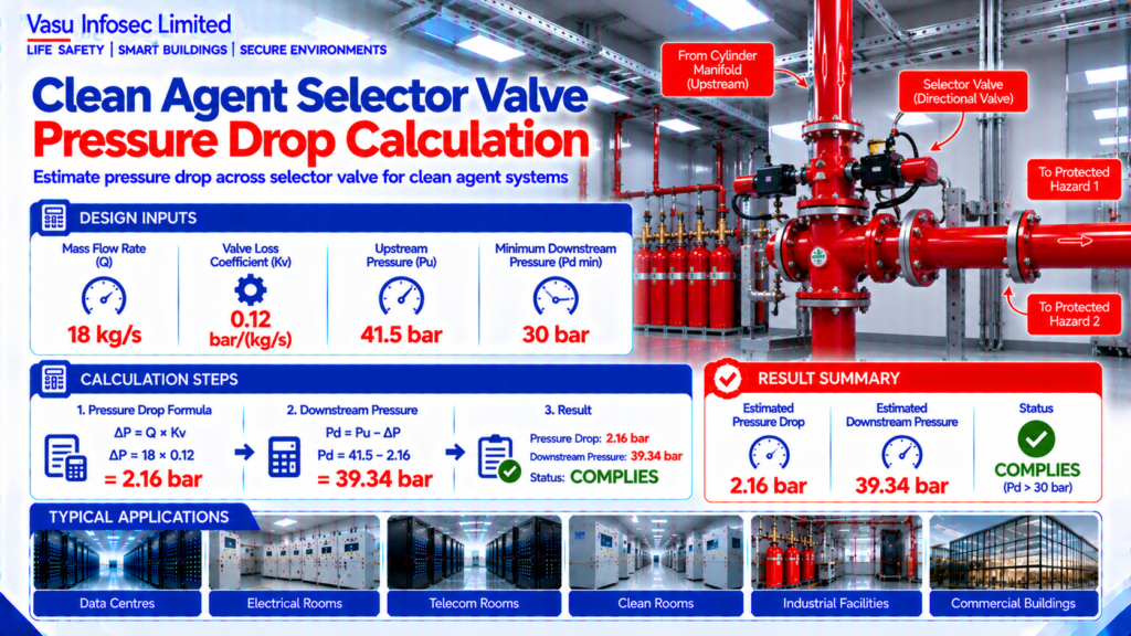 Clean Agent Selector Valve Pressure Drop Calculation