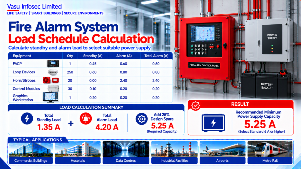 Fire Alarm System Load Schedule Calculation