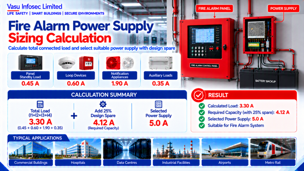 Fire Alarm Power Supply Sizing Calculation