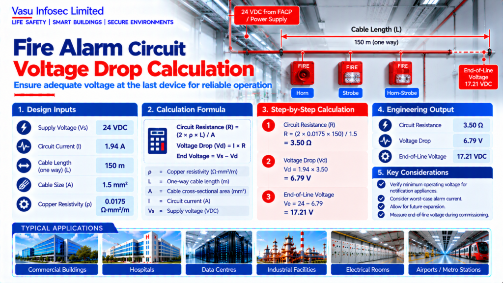 Fire Alarm Circuit Voltage Drop Calculation