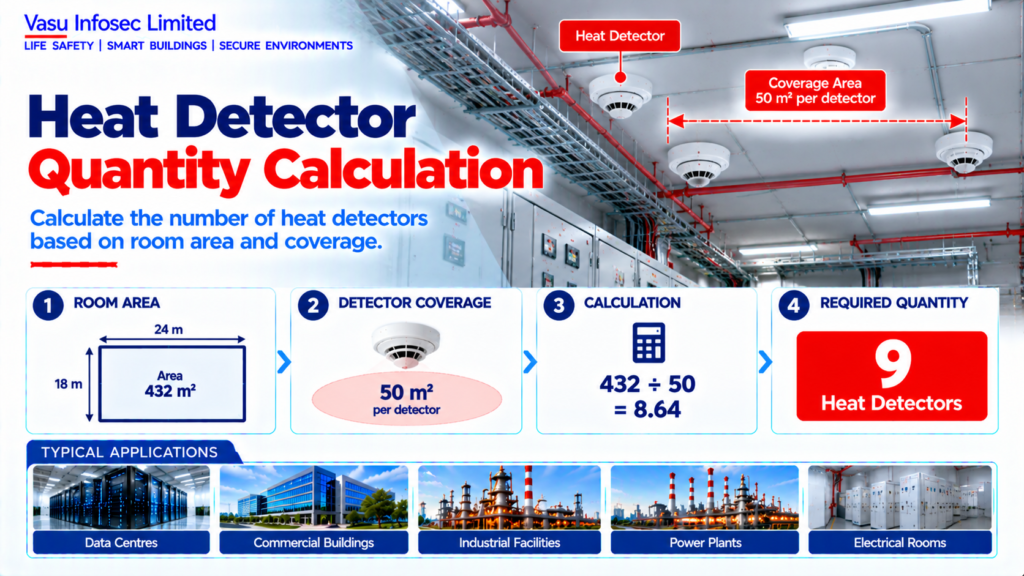 Heat Detector Coverage & Quantity Calculation