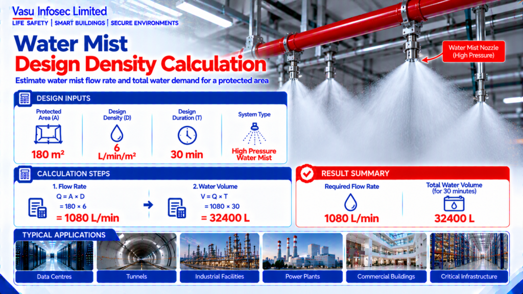 Water Mist Design Density Calculation