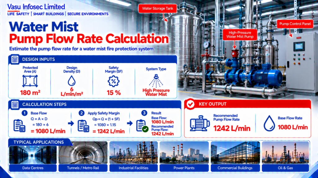Water Mist Pump Flow Rate Calculation